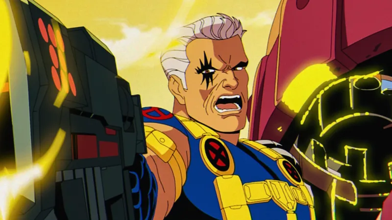 Episode still: Cable charges through Sentinel machinery